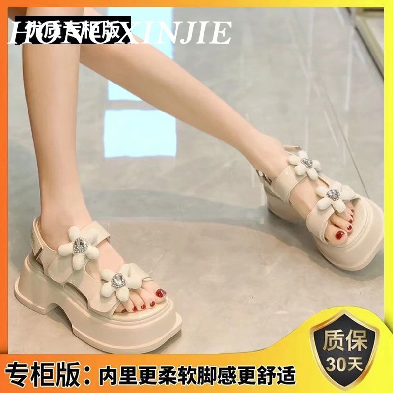 HONGXINJIE  dép sandal nữ dép đi biển dép đế cao Thoải Mái Xinh Xắn   Chất lượng cao Korean Style Thời trang Stylish B98G1Q3 37Z230910