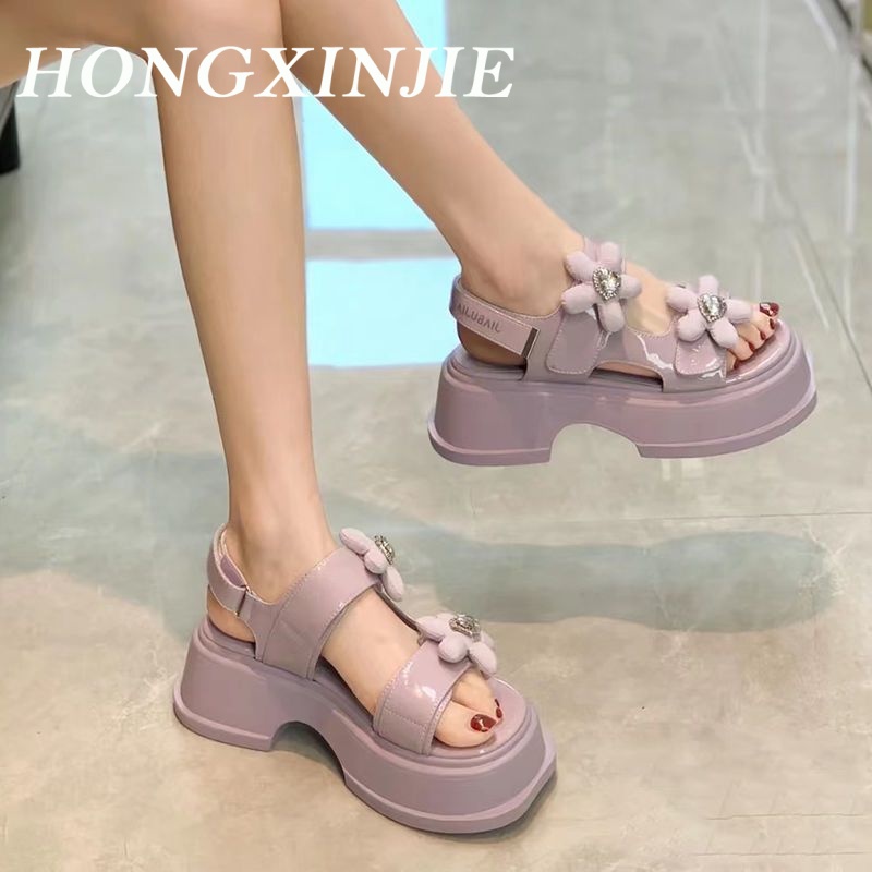 HONGXINJIE  dép sandal nữ dép đi biển dép đế cao Thoải Mái Xinh Xắn   Chất lượng cao Korean Style Thời trang Stylish B98G1Q3 37Z230910