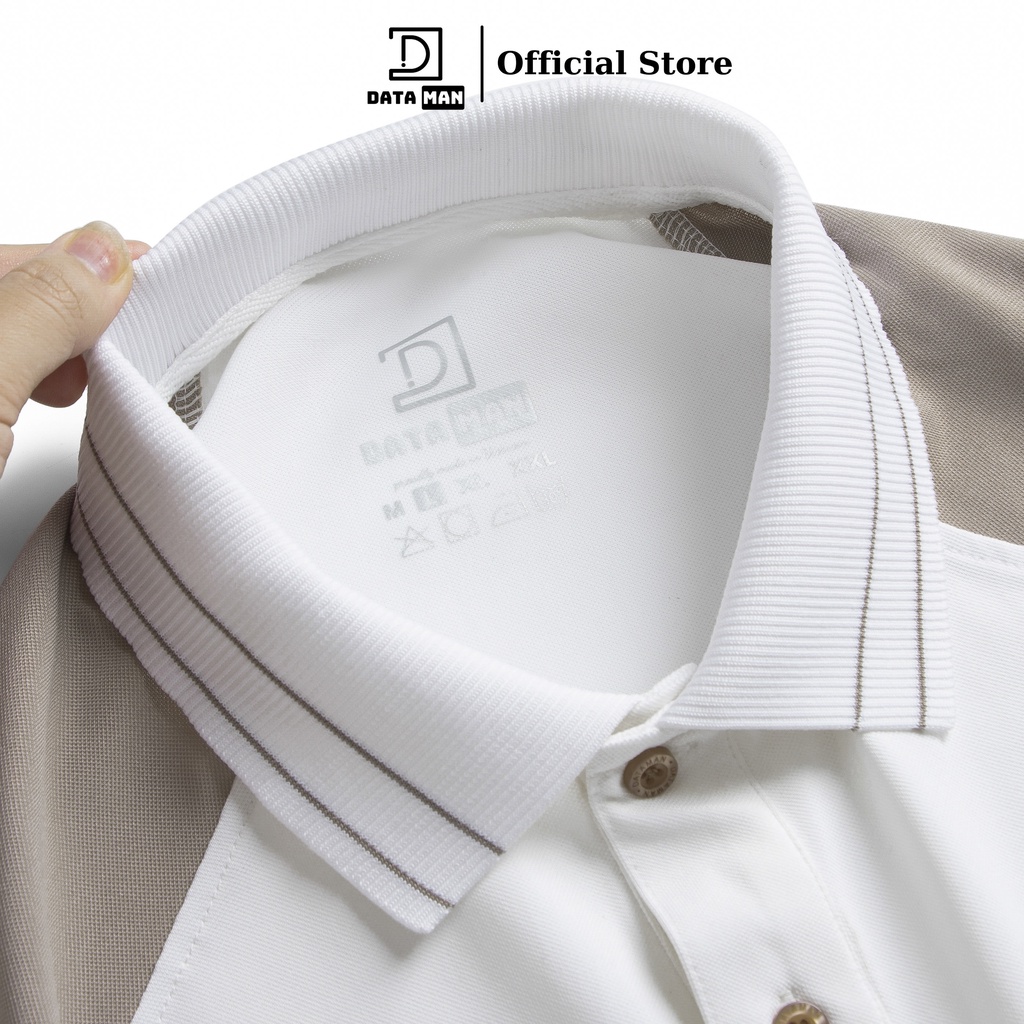 Áo Polo Nam DATAMAN cổ bẻ, ngắn tay, nách raglan phối màu, nam tính, trẻ trung - PLV2302