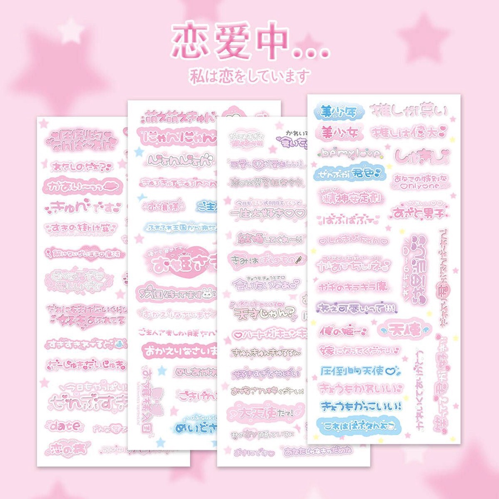 Miếng Dán Trang Trí Sổ Tay Hình Cô Gái Nhật Bản Xinh Xắn