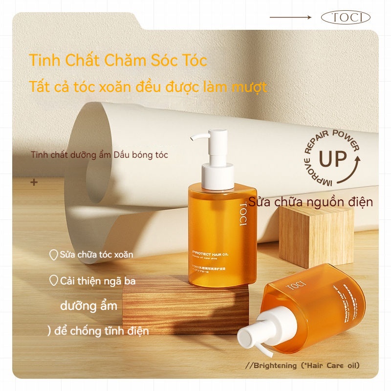 TOCI Tinh dầu dưỡng tóc khô, khô, nóng, sửa chữa mùi thơm, bị hư hỏng, trơn, không dầu mỡ.