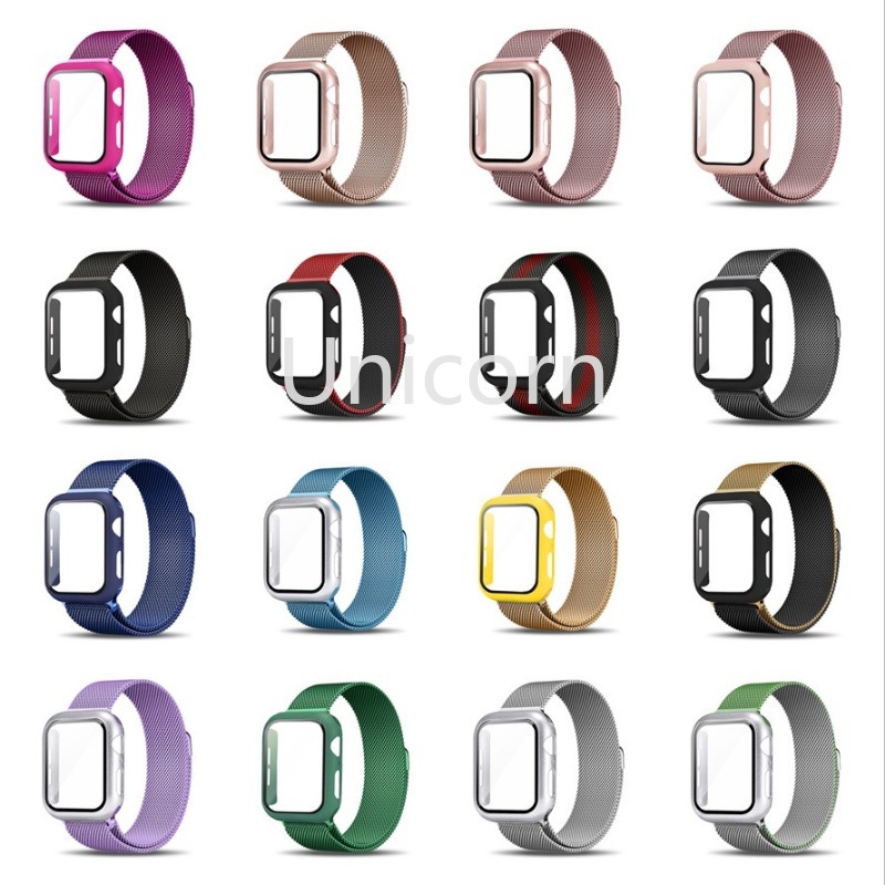 Kính Ốp Bằng Thép Không Gỉ Dành Cho apple watch 41mm 45mm 40mm 44mm 38mm 42mm iwatch 8 5 4 3 se 6 7 ultra 49mm