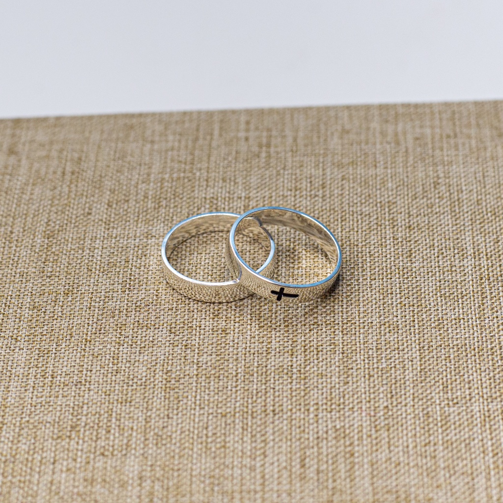 Nhẫn bạc ta Thánh Giá N10.H cho nam nữ - Quà tặng Công Giáo