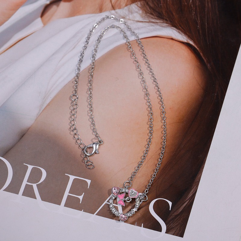 Dây Chuyền Mặt Hình Trái Tim / Xương Cá / Bướm Đính Đá Lấp Lánh Thời Trang Giáng Sinh Cho Nữ / Phụ Nữ