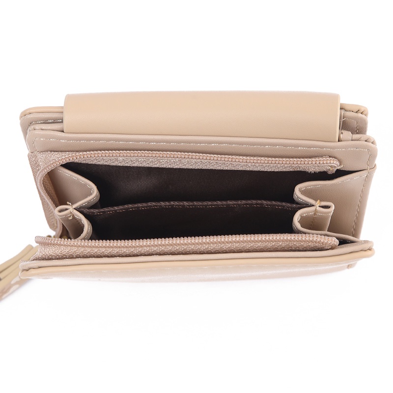 Ví Ngắn Cầm Tay In Họa Tiết Có Dây Đeo Cho Nữ