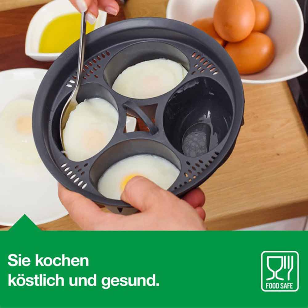 4-Egg Egg Poacher Insert, Non-Stick Egg Poacher Accessory for Thermomix TM5 TM6