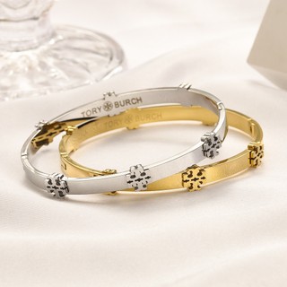 Vòng Đeo Tay Bằng Thép Titan In Chữ tory burch