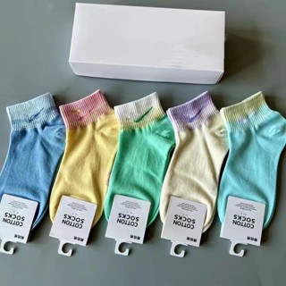 Nike Set 5 Đôi Vớ Thể Thao Cổ Ngắn Màu Kẹo Ngọt Thời Trang Cho Nam Và Nữ