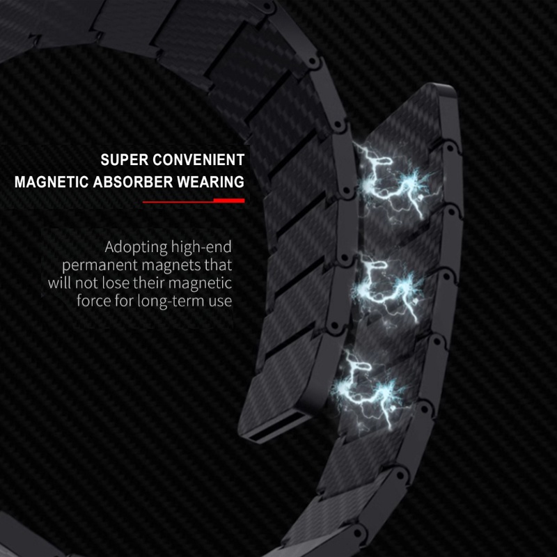 Dây Đeo Sợi carbon Từ Tính Cho Đồng Hồ Thông Minh samsung galaxy watch 6 5 4 5 pro 45mm 40mm 44mm 4 6classic 43mm 47mm