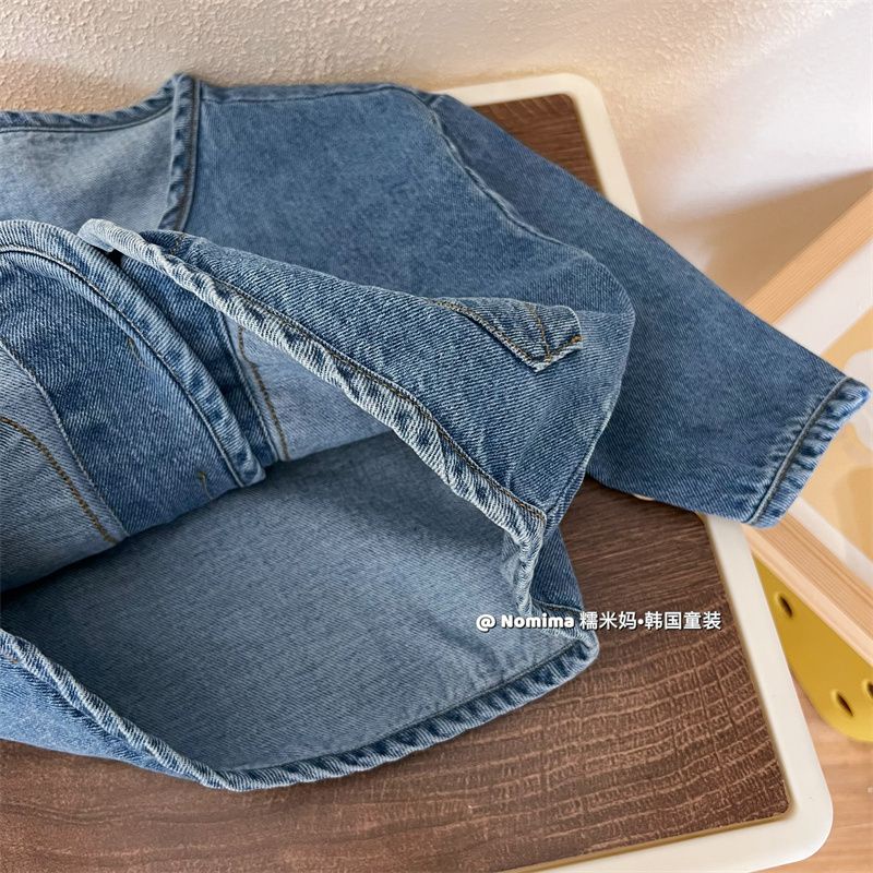 Áo Khoác denim Tay Dài Dáng Rộng Thời Trang Xuân Thu Dành Cho Bé