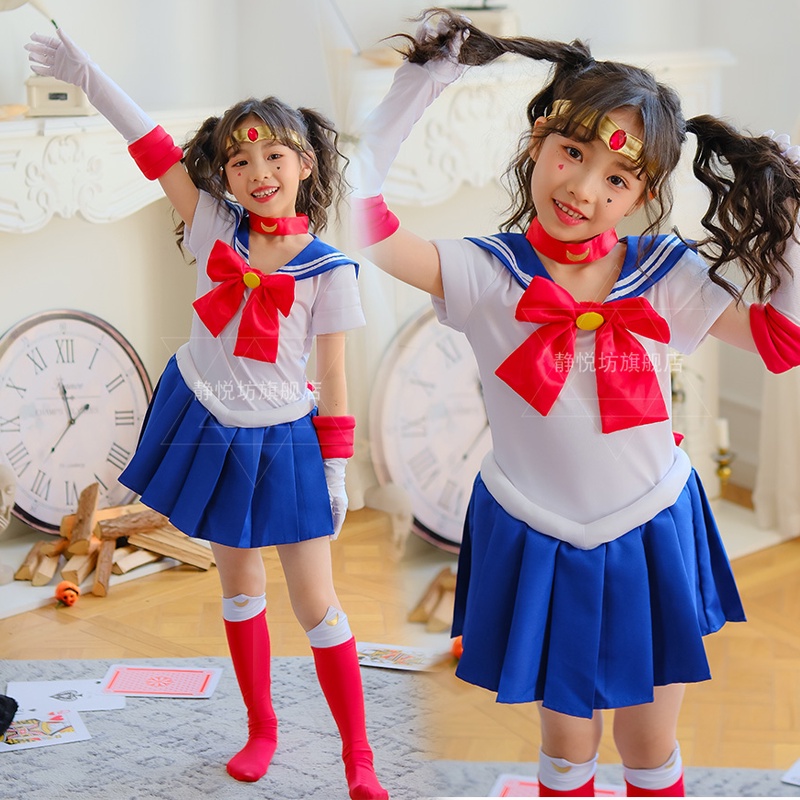 Tskino Bộ Đồ Hóa Trang Thủy Thủ Mặt Trăng Phong Cách Nhật Bản Cho Bé Gái