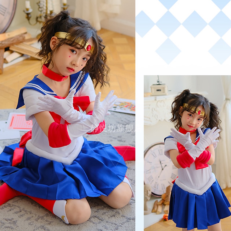 Tskino Bộ Đồ Hóa Trang Thủy Thủ Mặt Trăng Phong Cách Nhật Bản Cho Bé Gái