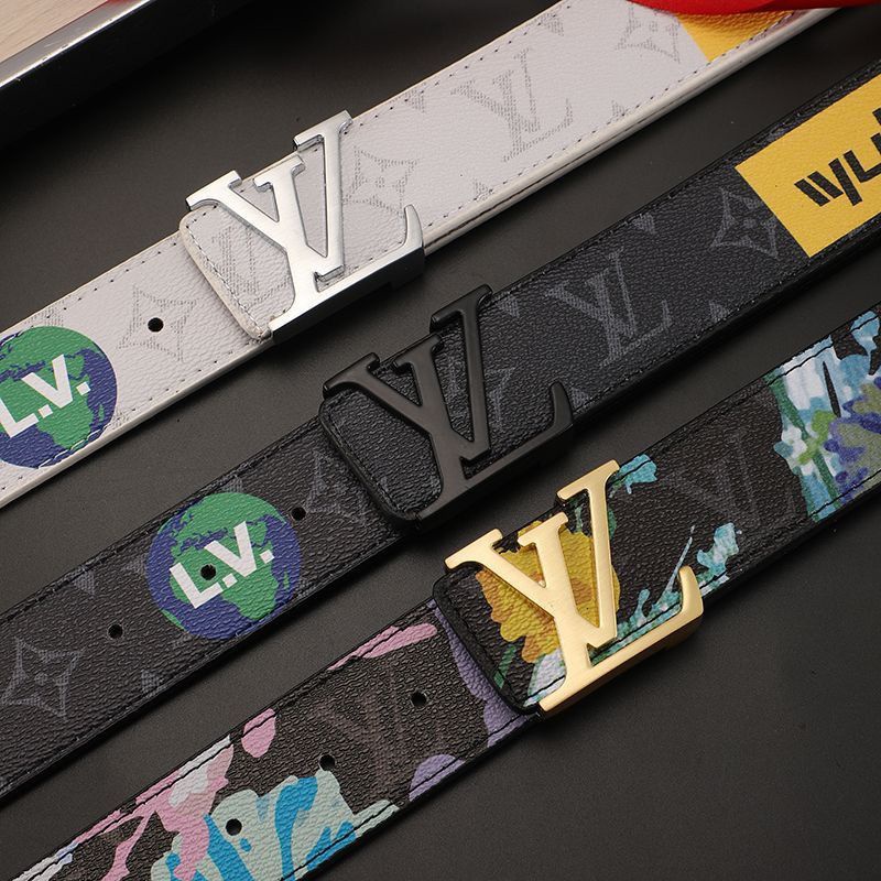 Thắt Lưng Khóa Cài In Chữ Hoạt Hình Cao Cấp Dễ Phối Đồ Dành Cho Nam
