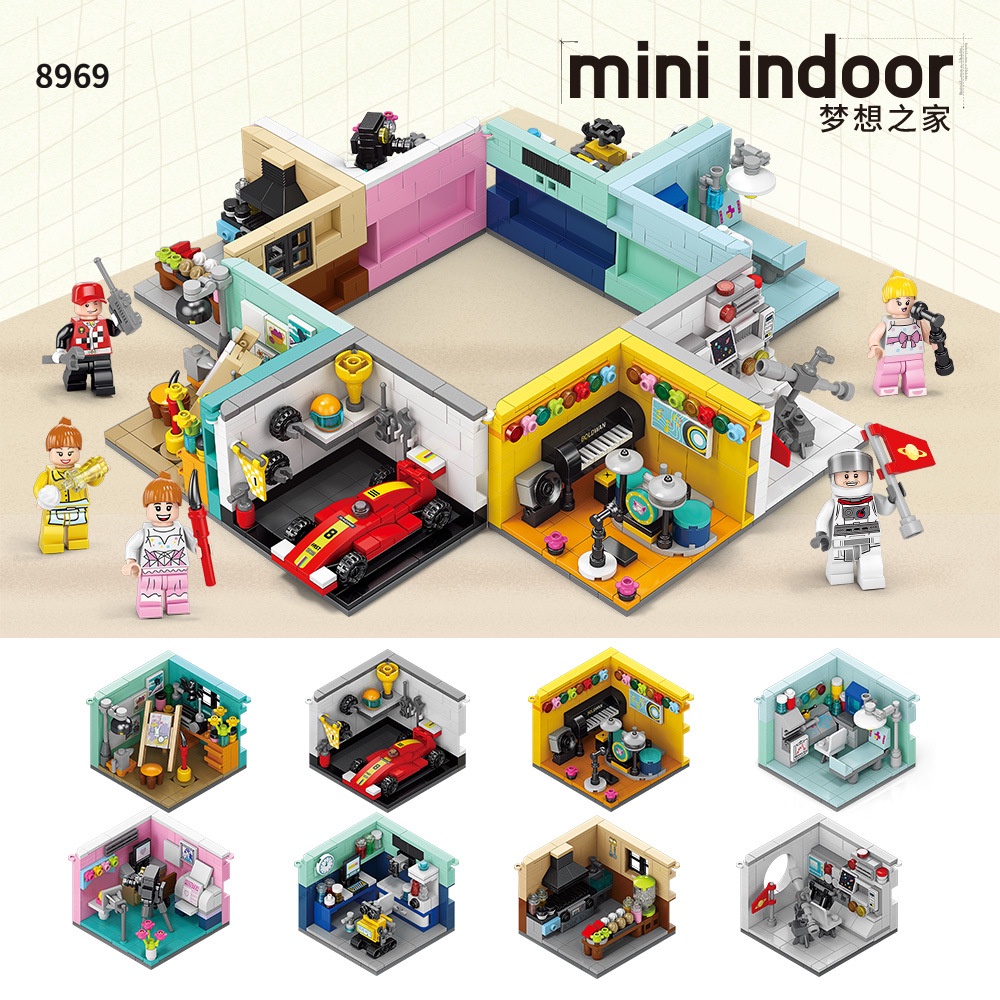 Mô Hình Phong Cảnh Đường Phố mini Trang Trí Tiểu Cảnh Cho Bé