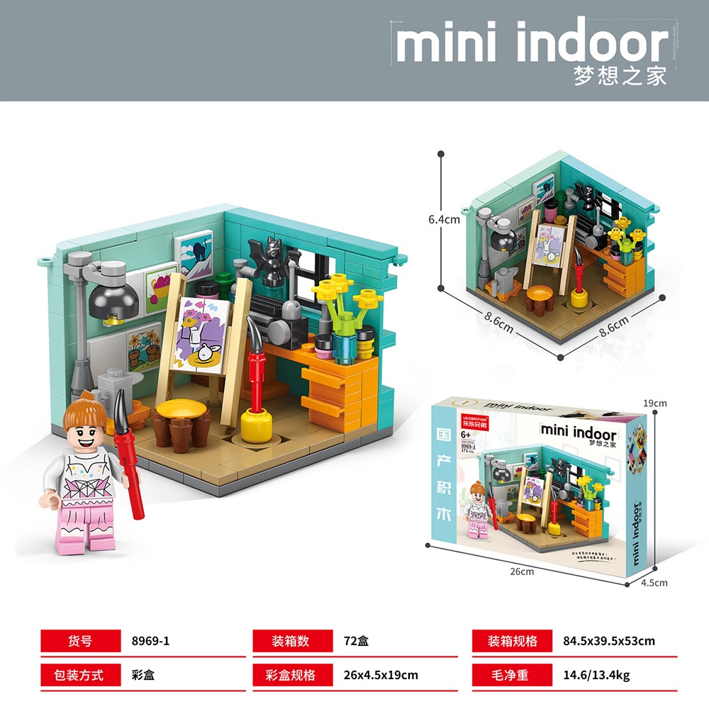 Mô Hình Phong Cảnh Đường Phố mini Trang Trí Tiểu Cảnh Cho Bé