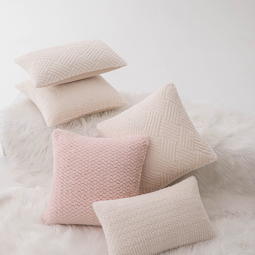 Vỏ Gối sofa Vải Dệt Màu Trơn Trang Trí Phòng Khách