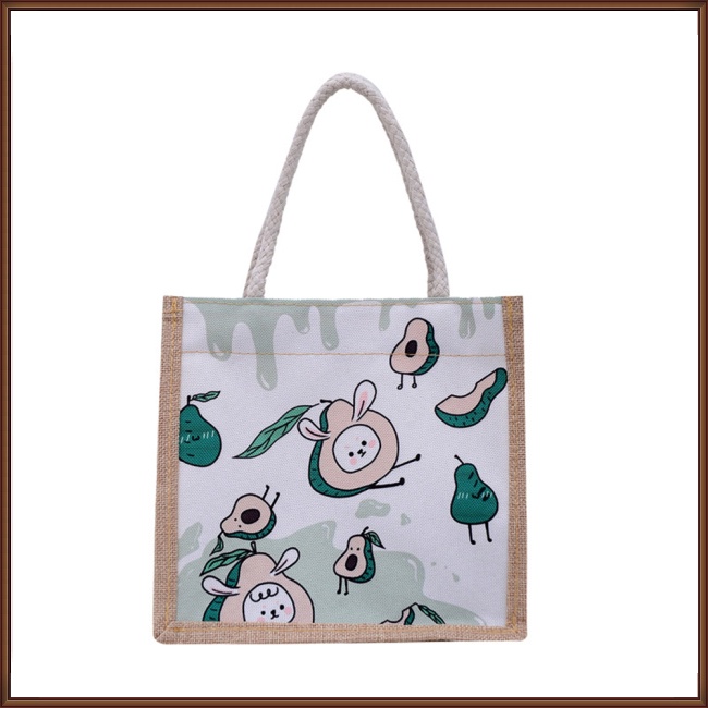Jaz Túi tote canvas In Họa Tiết Hoạt Hình Dễ Thương Thời Trang Cho Nữ