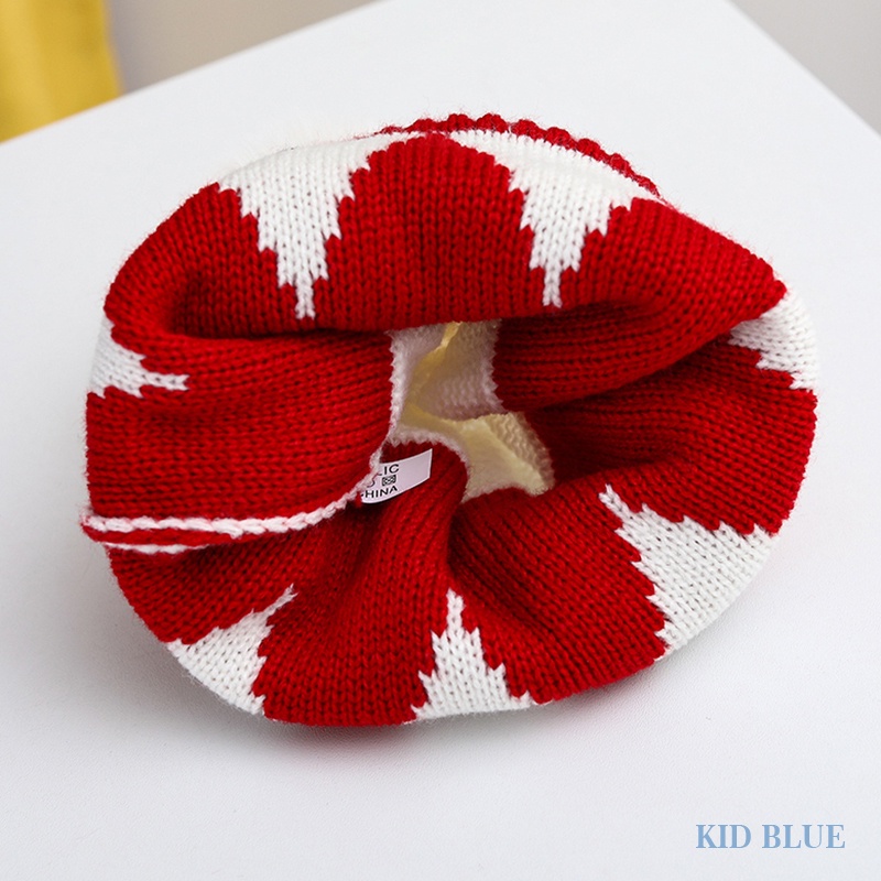 Mũ Len Dệt Kim Đính Quả Bông Dễ Thương Xinh Xắn Cho Bé