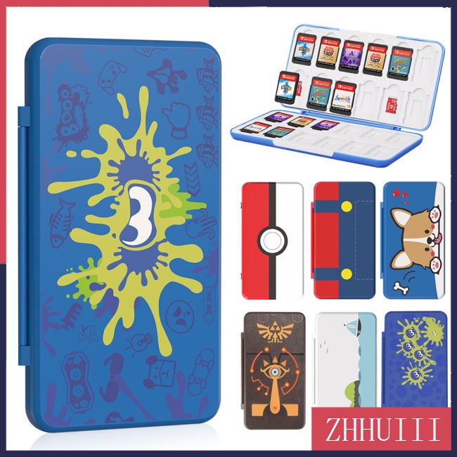 Hộp Đựng Thẻ Chơi game nintendo switch 24 Trong 1 Tạo Hình 3d Bằng silicone