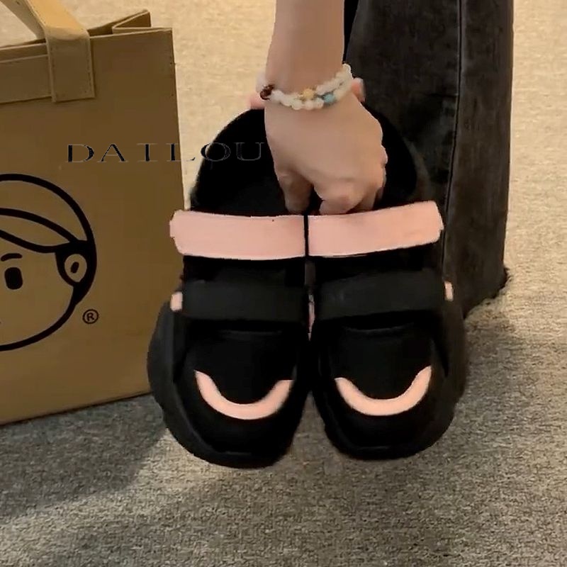 DAILOU Dép sandal nữ dép quai hậu nữ Đế Dày 2023 NEW thoải mái mềm mại dép đế cao  B98G1PY 35Z230828