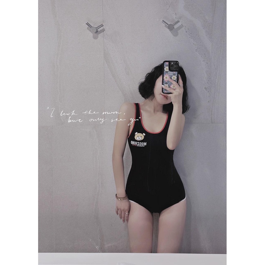 Ju.mp bi.kini mos.chino thêu gấu