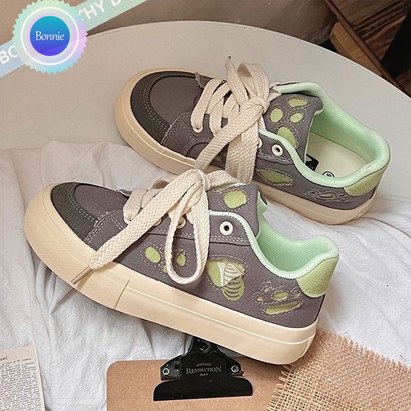 Bonnie Cathy Giày Bánh Mì Bằng Vải canvas Nhẹ Và Thoáng Khí Phiên Bản Hàn Quốc Cho Nữ