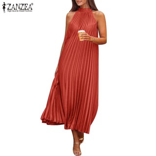 Zanzea Đầm Chữ a Không Tay Thời Trang Nữ Tính