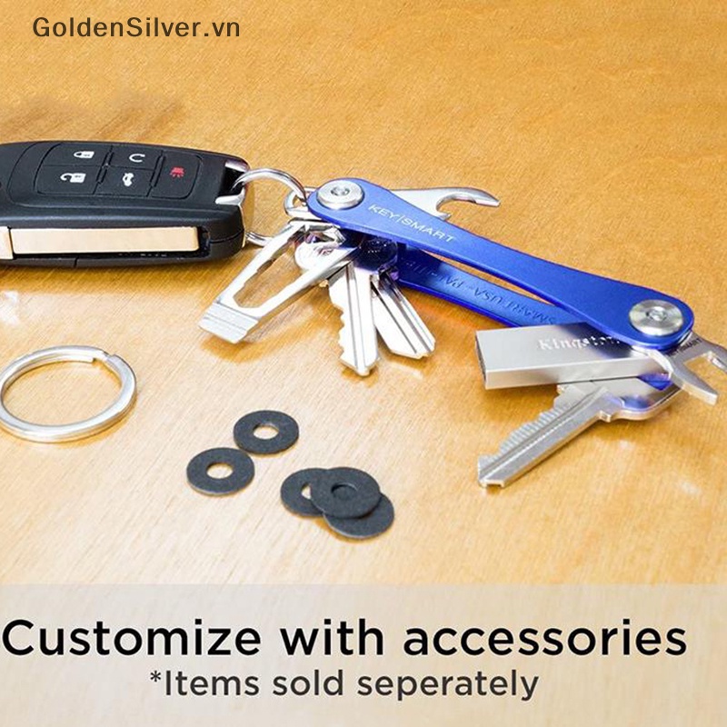 1 Móc Chìa Khóa Thông Minh Bằng Kim Loại Màu Vàng Bạc diy vn