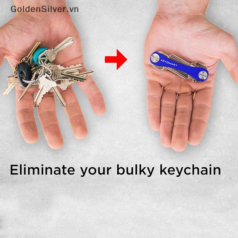 1 Móc Chìa Khóa Thông Minh Bằng Kim Loại Màu Vàng Bạc diy vn
