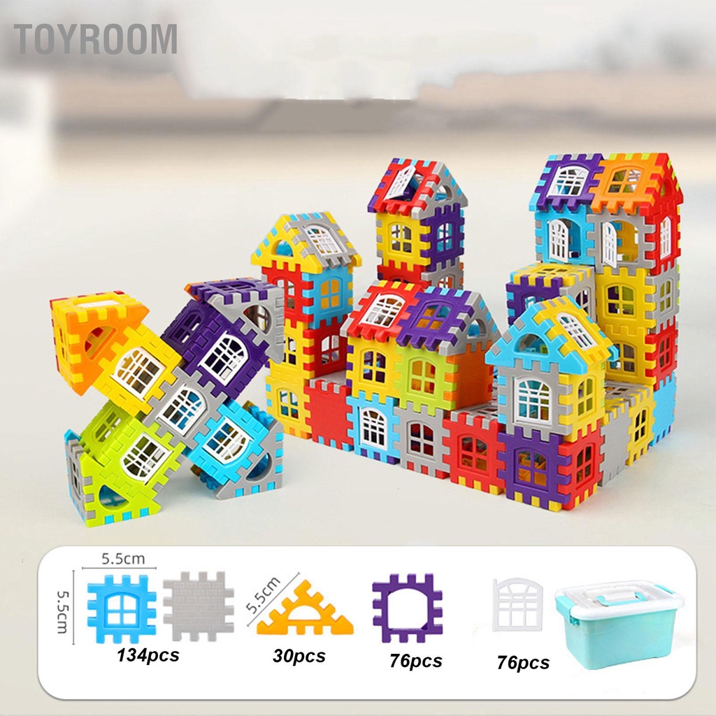 ToyRoom Đồ chơi khối xây nhà cho bé tập đi 3D Khối dựng lớn Bộ đồ xếp hình lồng vào nhau giáo dục trai gái