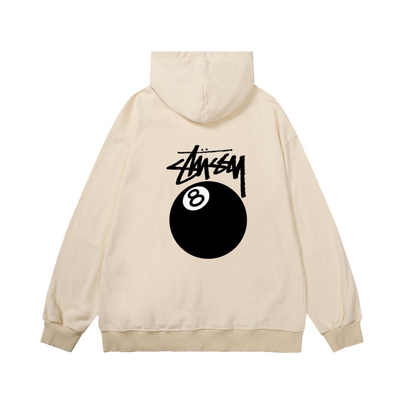 Áo Hoodie Tay Dài In Chữ st666ussy Số 8 Màu Đen Phong Cách Cổ Điển Thời Trang Cho Cặp Đôi