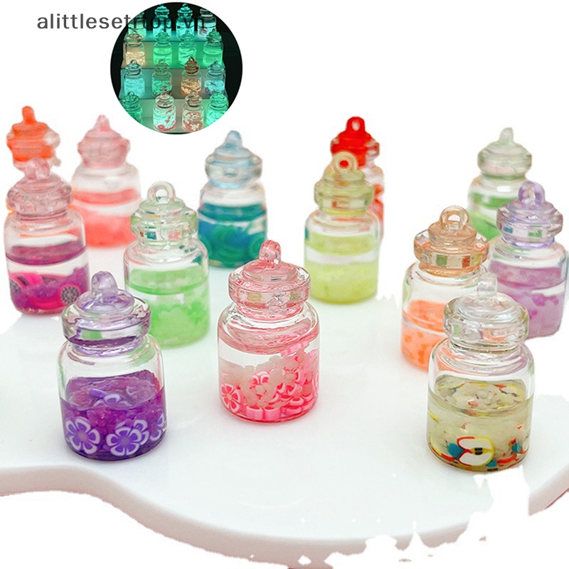 Bộ 1 / 5 Bình Điều Ước mini Dạ Quang Trang Trí Nhà Búp Bê / Tiểu Cảnh diy