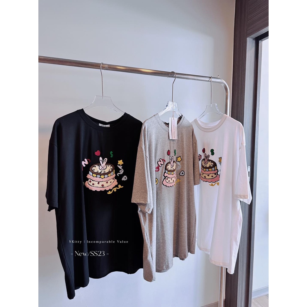 Áo thun thêu bánh thỏ wg.we