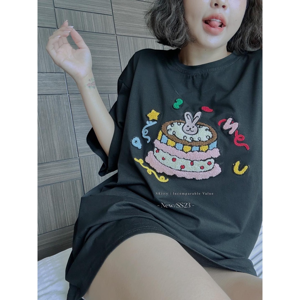 Áo thun thêu bánh thỏ wg.we