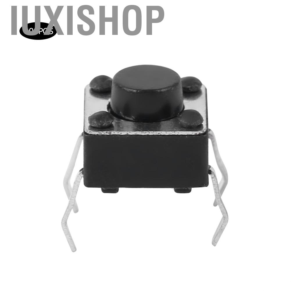 Iuxishop 100pcs Momentary Tactile Push Button Switch Mini Tact Accessory 6x6x4.3mm