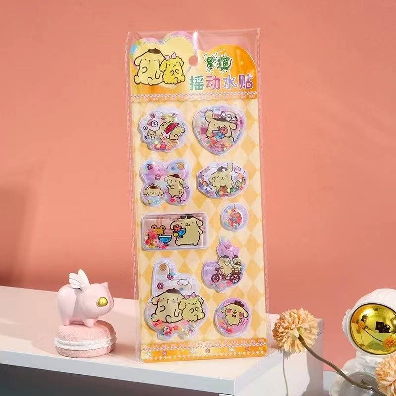 Nhãn Dán Trang Trí Lắc Nước Họa Tiết Hoạt Hình 3d diy