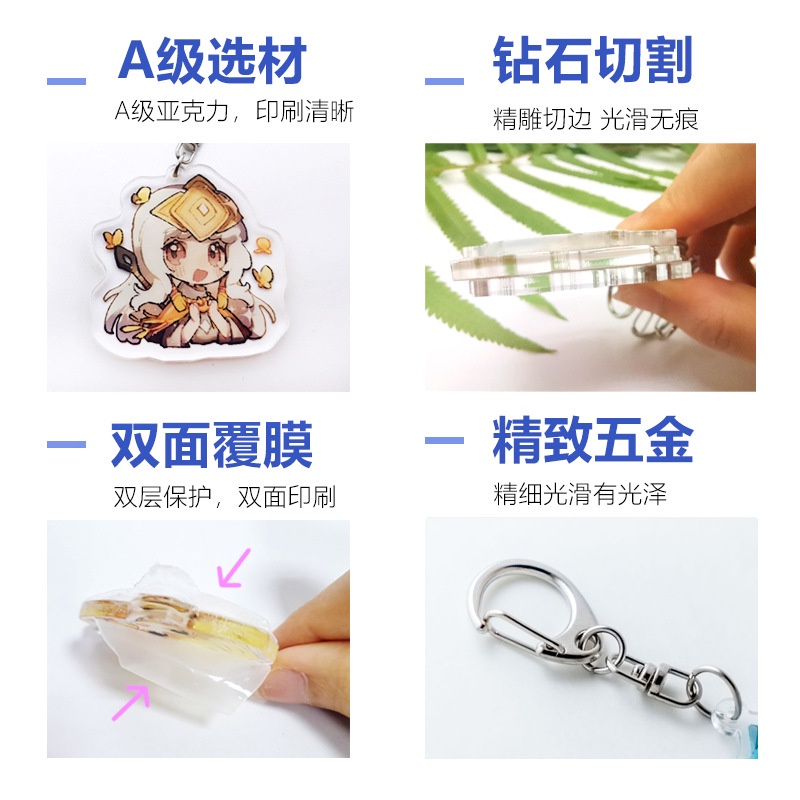 Hoạt hình ngoại vi acrylic móc khóa My Hero Academia 2 Midoriya Izuku khuôn viên trường sáng tạo trang sức món quà nhỏ
