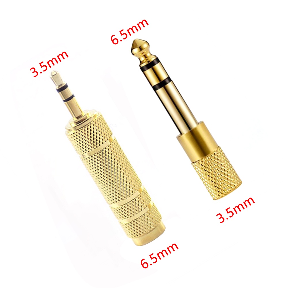 Đầu Cắm Chuyển Đổi Âm Thanh 6.35Mm male Sang 3.5 mm female Mạ Vàng