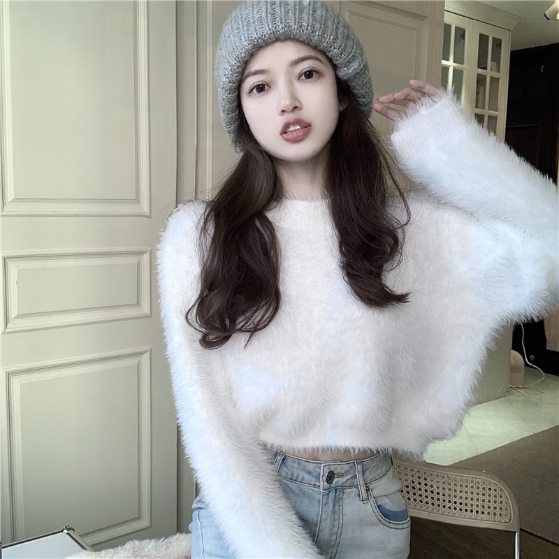 Áo Len Dài Tay Cổ Tròn Thiết Kế Mới Thời Trang Dành Cho Mùa Thu Đông áo sweater áo len croptop