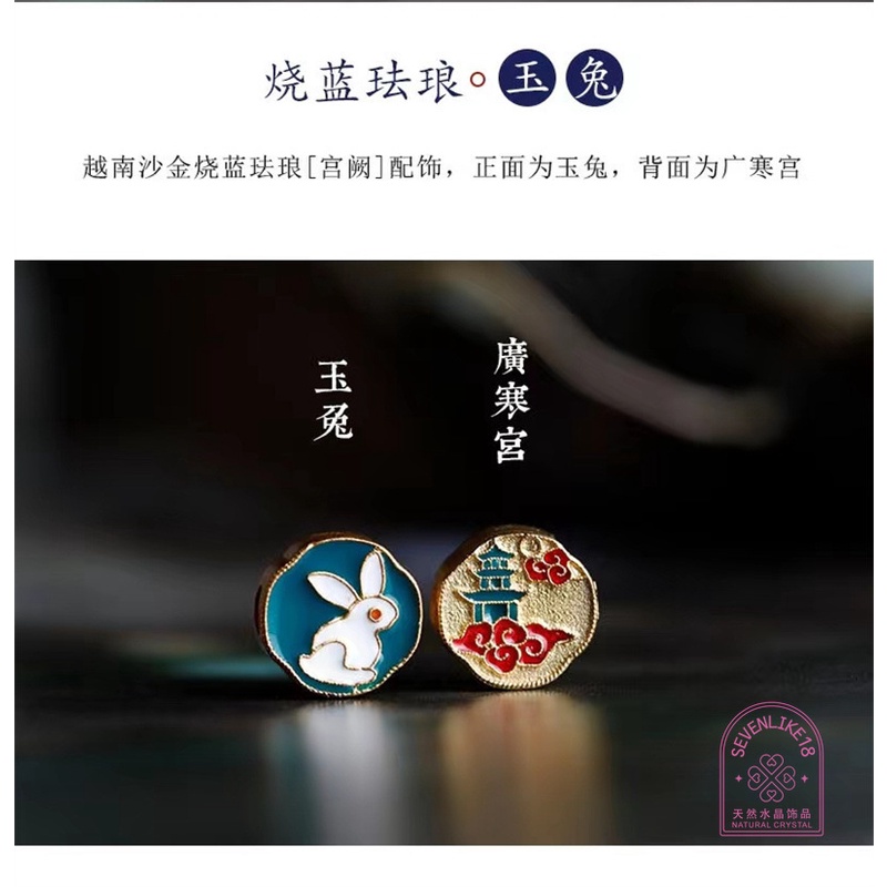 Vòng Tay May Mắn Màu Xanh Lá Cây Ma Pha Lê Hình Thỏ Cầu Tài Lộc May Mắn