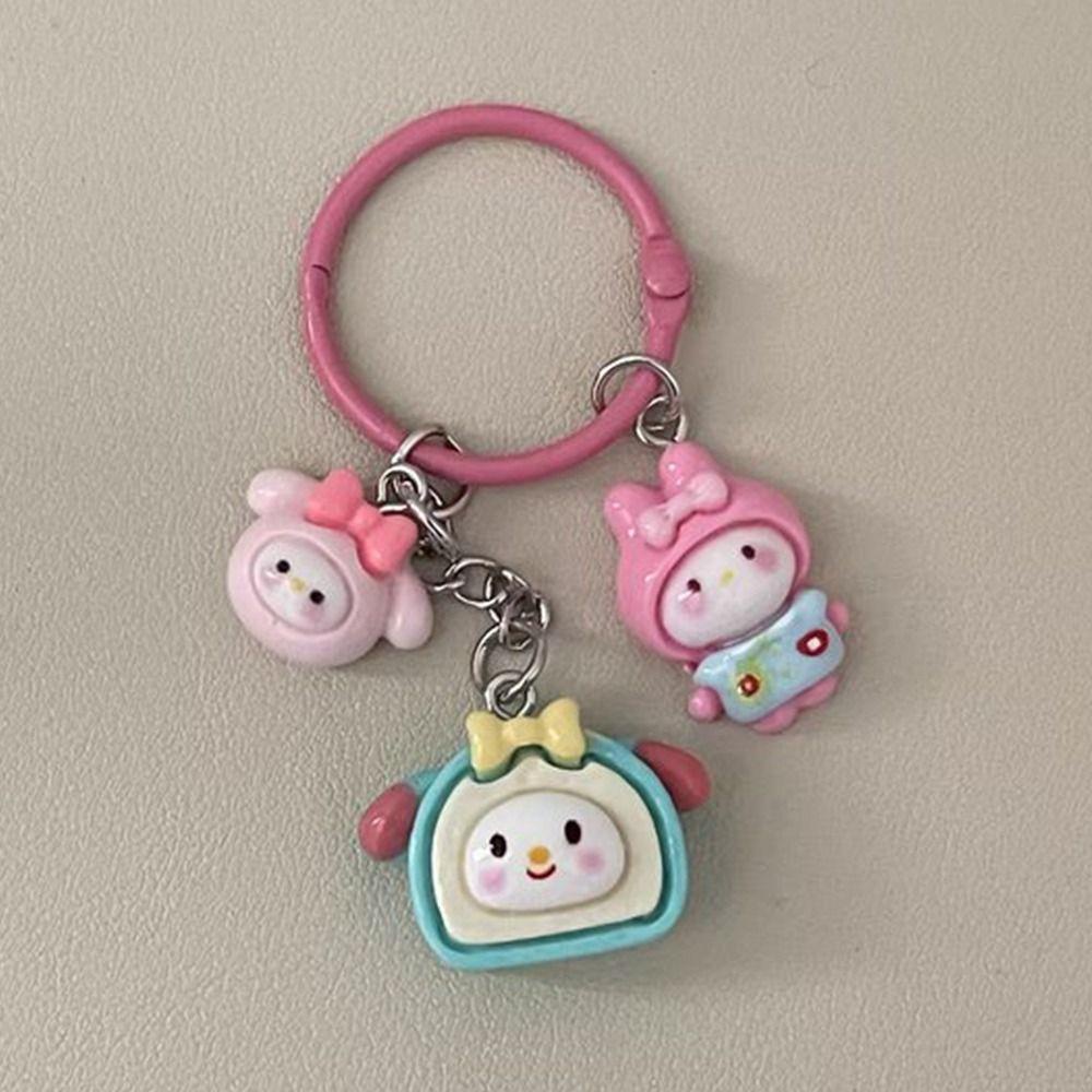 Móc Chìa Khóa Bằng acrylic Hình Nhân Vật Hoạt Hình kitty cinnamoroll melody Phong Cách Hàn Quốc Ngọt Ngào charms