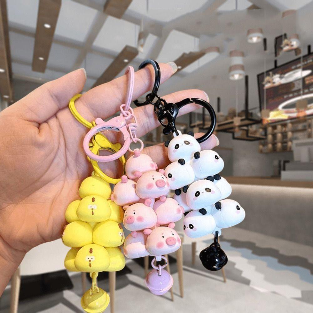 Shanhai Móc Khóa Bằng Nhựa pvc Hình Gà / Gấu Trúc / Heo / Thú Cưng Hoạt Hình Cho Nữ