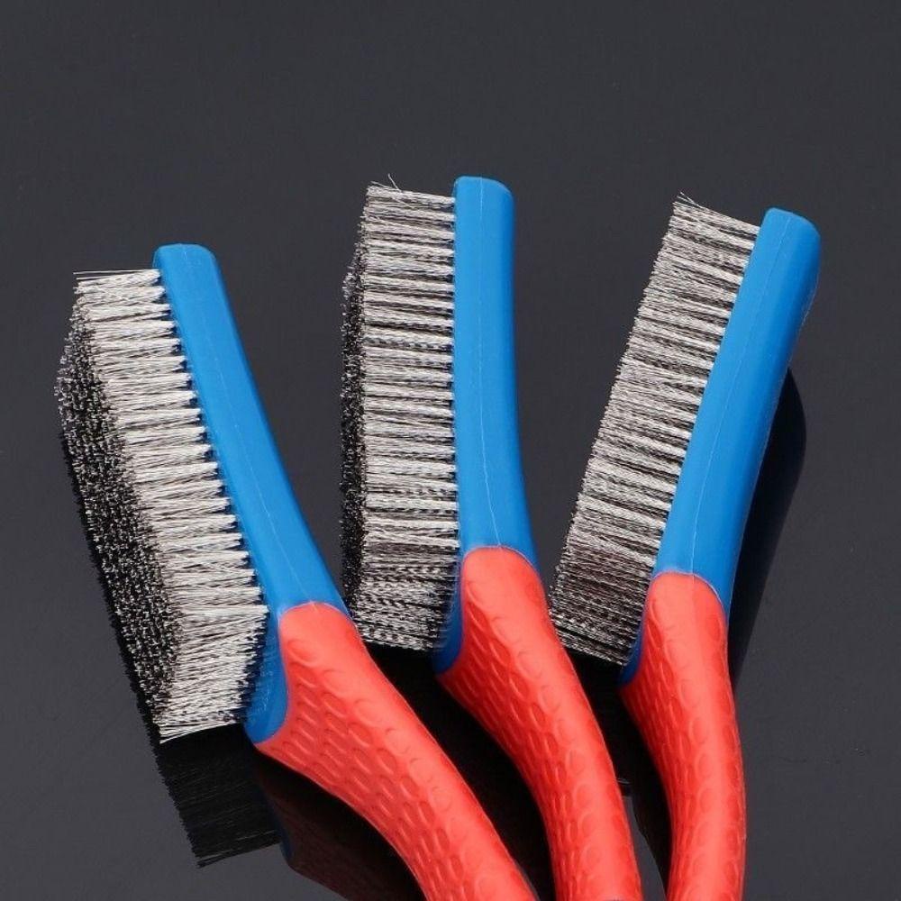 Shanrong Bàn Chải Dây Thép Tay Cầm silicone Đánh Bóng Chuyên Nghiệp