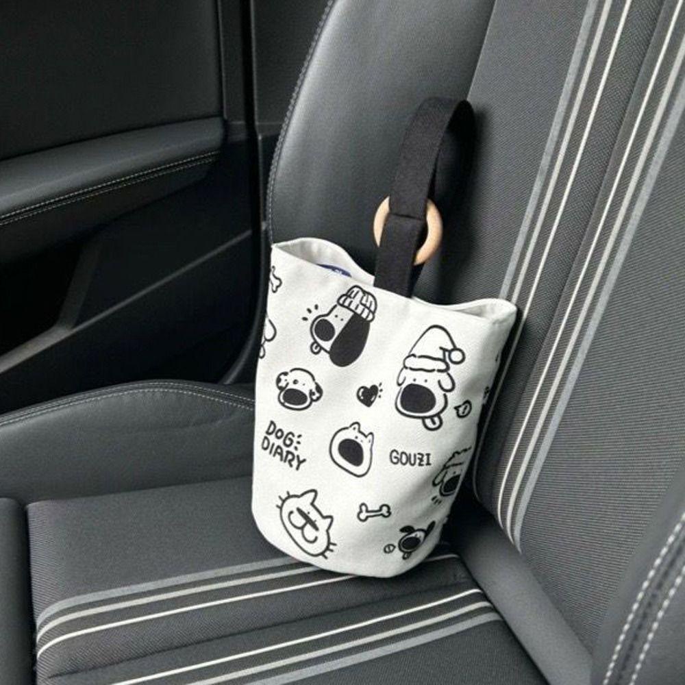 Fuzou Túi Xách Du Lịch In Hoạ Tiết Hoạt Hình Chó Mèo Và Chữ Dễ Thương Xinh Xắn