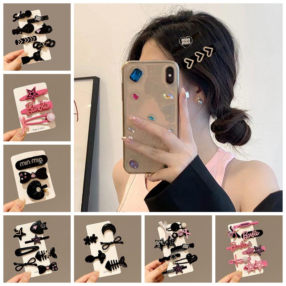 Jeromy Kẹp Tóc Kim Loại Hình Ngôi Sao / Nơ / Trái Tim Ngọt Ngào Phong Cách ins Thích Hợp Cho