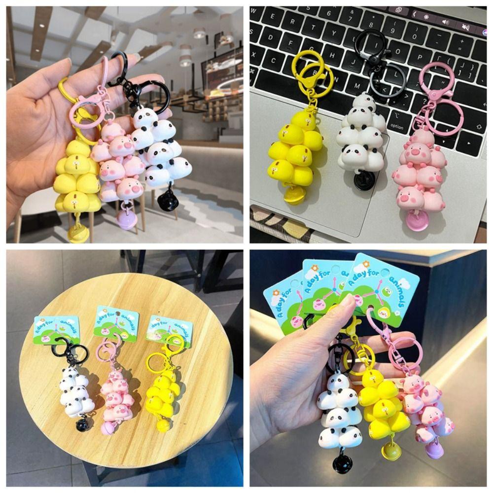 Shanhai Móc Khóa Bằng Nhựa pvc Hình Gà / Gấu Trúc / Heo / Thú Cưng Hoạt Hình Cho Nữ