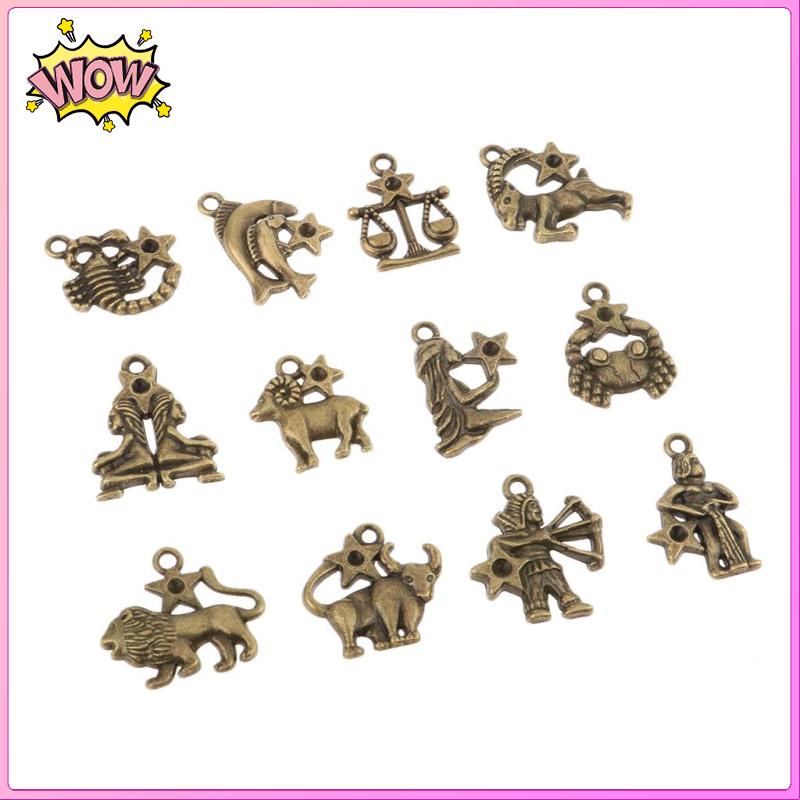 Hạt Charm Hình 12 Cung Hoàng Đạo Dùng Làm Trang Sức Thủ Công
