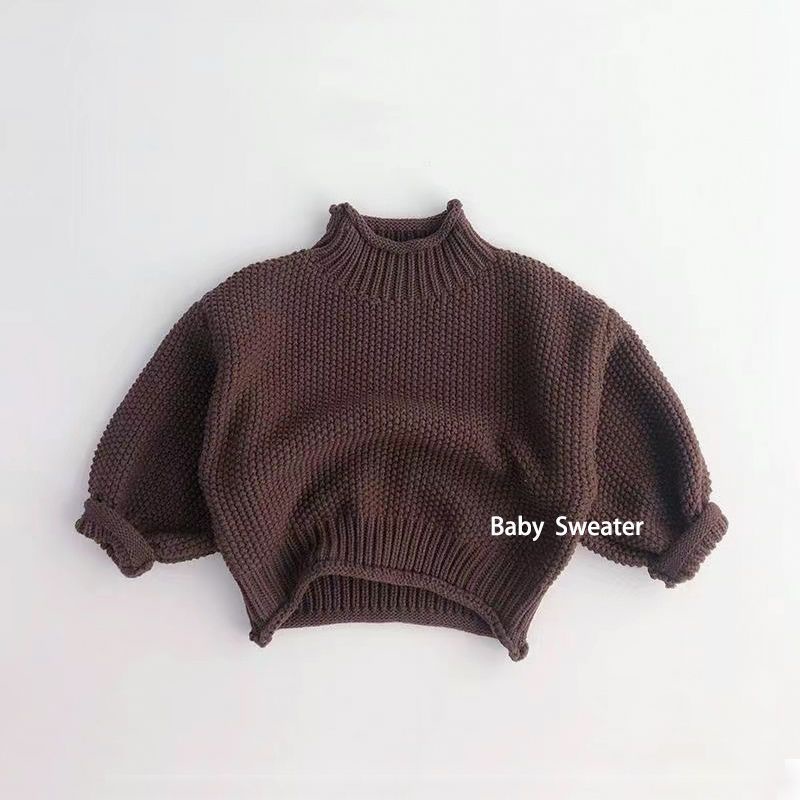 Áo Sweater Dệt Kim Cổ Lọ Phong Cách Thời Trang Thu Đông Mới 2023 Dành Cho Bé Trai Và Bé Gái