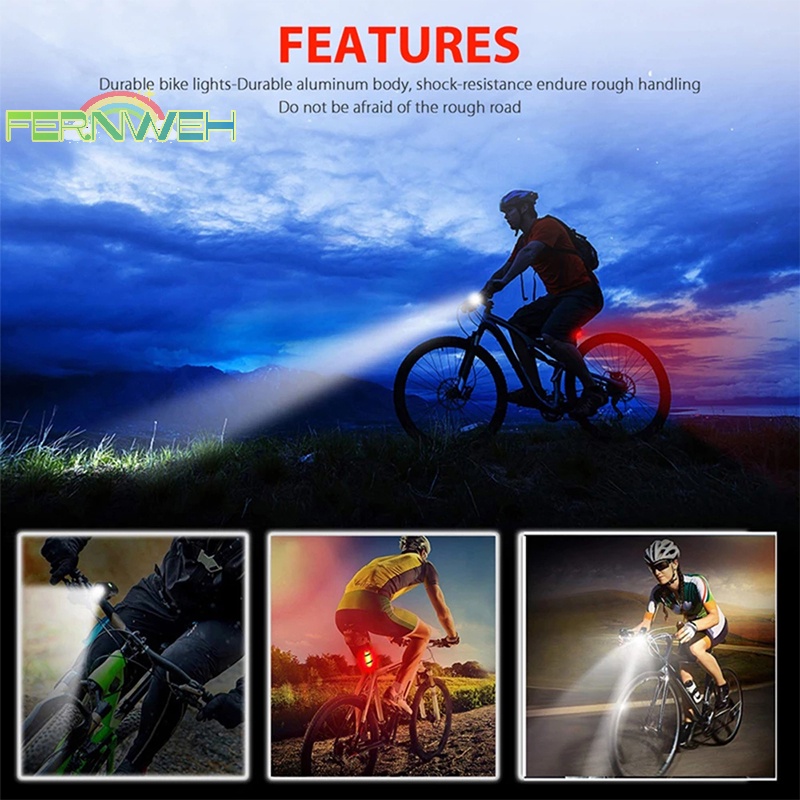 Bộ Đèn Pha led usb Kèm Sạc Chuyên Dụng Cho Xe Đạp mtb