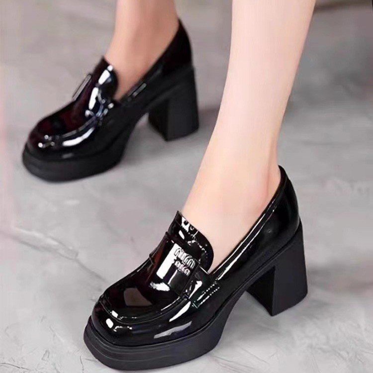 Giày Cao Gót Đế Dày Mũi Vuông Thời Trang Dành Cho Nữ / size 34-39